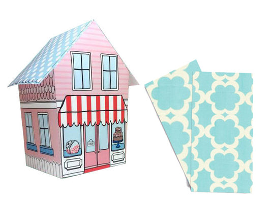 Baker Lovers Dream Tea Towels Set of 2-Aqua Lattice