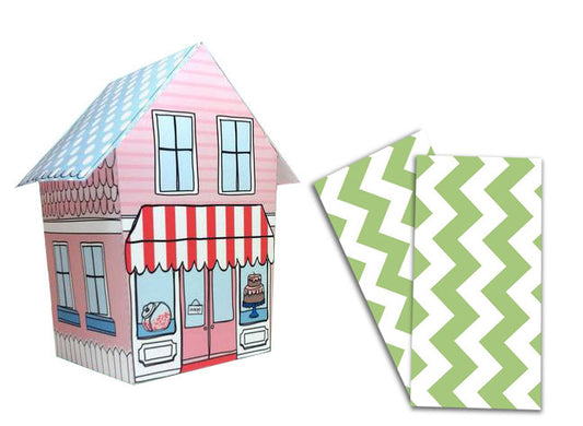Baker Lovers Dream Tea Towels Set of 2-Green Chevron