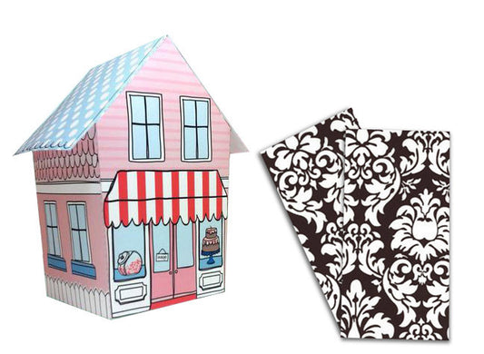 Baker Lovers Dream Tea Towels Set of 2-Black Damansk