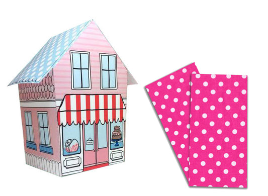 Baker Lovers Dream Tea Towels Set of 2-Hot Pink Dots