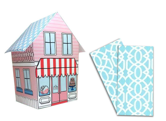 Baker Lovers Dream Tea Towels Set of 2-Geometric Aqua